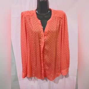 Womens BANANA REPUBLIC Tangerine Blouse MEDIUM